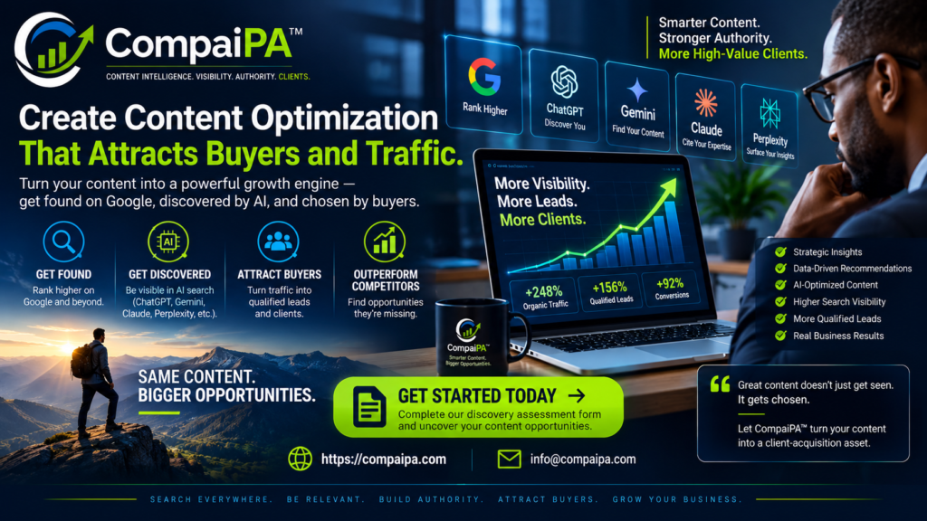 CompaiPA, Create Content Optimization That Attracts Buyers and Traffic
